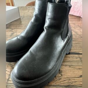 Target Black Ankle Booties with Elastic Panels